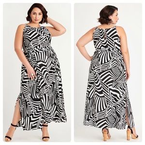 Short Belted Swirl Side Slit Maxi Size 30/32W